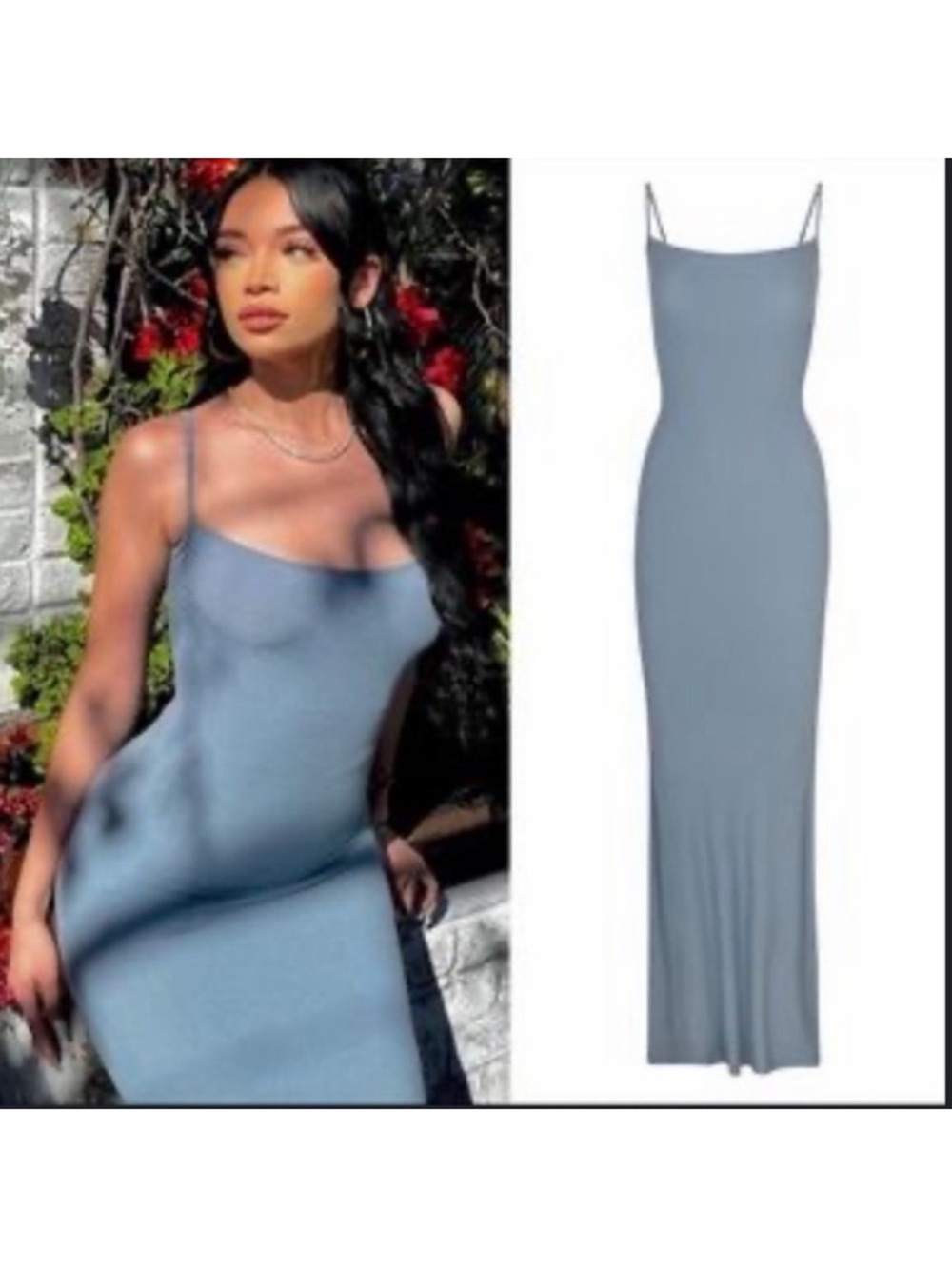 Skims soft lounge dress in Arctic